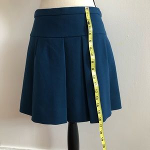J. Crew dark blue lined pleated skirt